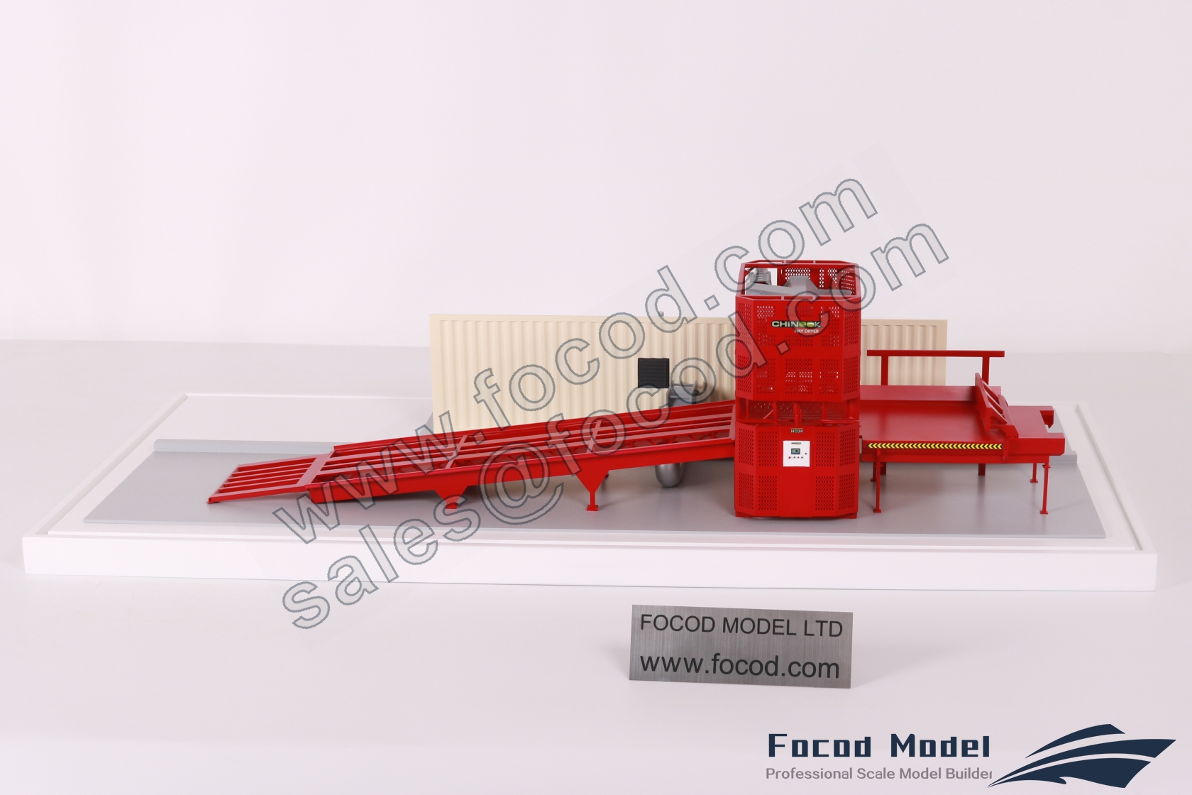 custom made model of Chinook Hay Dryer